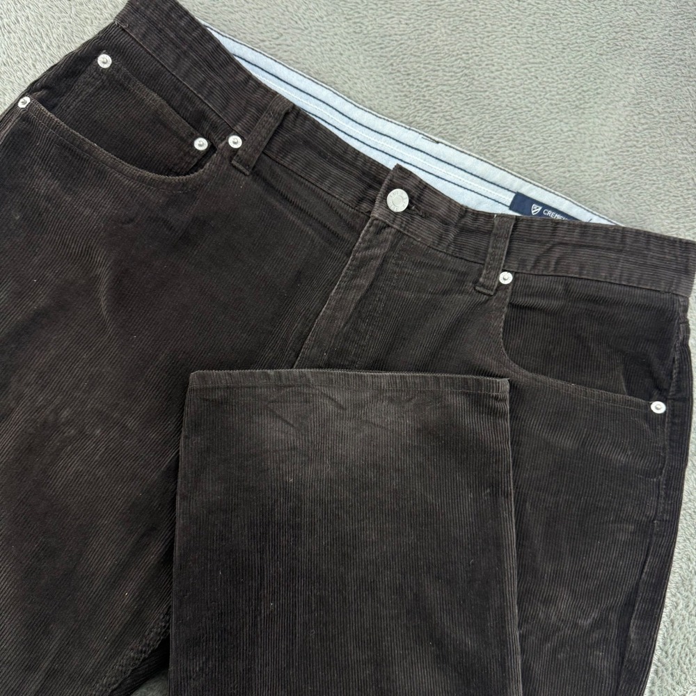 Cremieux Classics Corduroy‎ Pants Mens 36x29 Dark Brown EUC Straight Leg Cotton